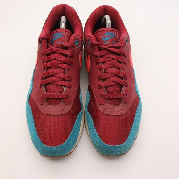 Nike Air Max 1 Burgundy Teal 2018 Men's Size 10.5 Athletic Sneakers AH8145-601 - Picture 2 of 10